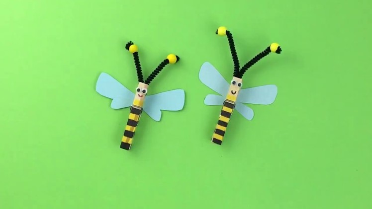 Easy clothespin bee craft