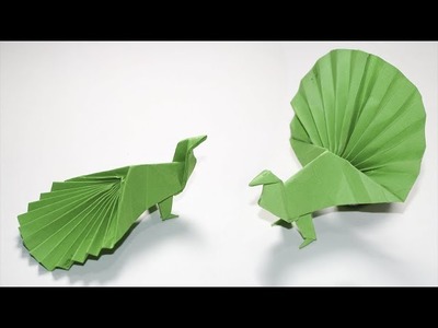 Easy Origami for kids How to make a paper Peacock