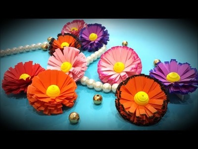 Fringe flowers. Paper Quilling flowers