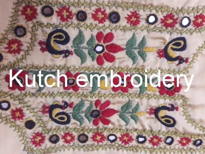 HAND EMBROIDERY Latest design KURTI Kutch embroidey and mirror work DIY