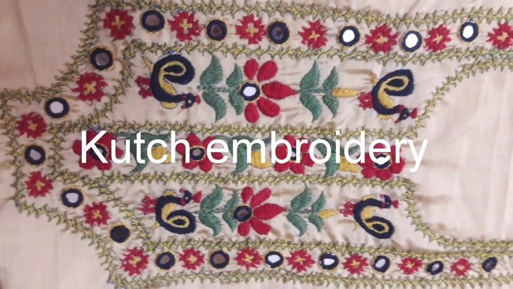HAND EMBROIDERY Latest design KURTI Kutch embroidey and mirror work DIY