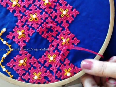Hand Embroidery: Neck Embroidery Design- 4 Part II