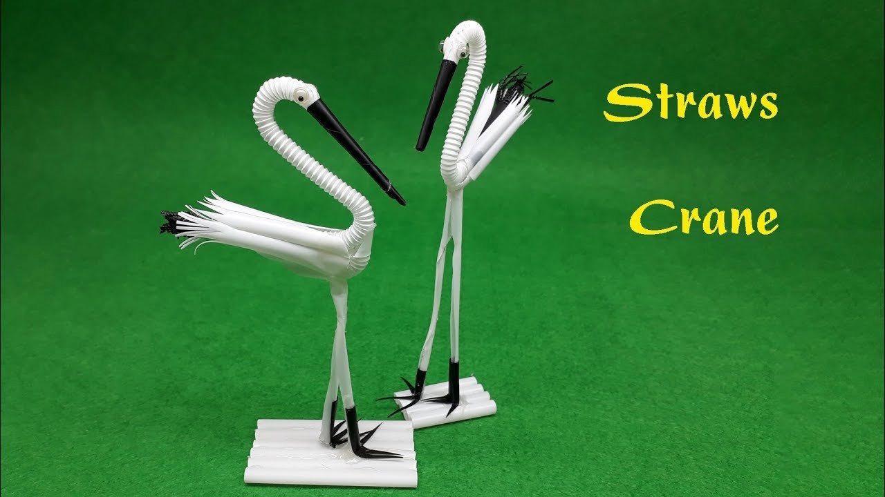 How to Fold a Straws Crane - Straws Art Tutorial