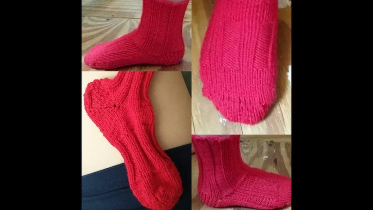 How to Loom Knit Reinforced Support Socks