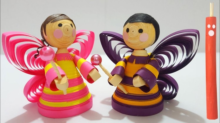How to make a paper fairy Doll | Quilled Fairy Doll