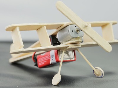 How to Make A Plane With DC Motor   Toy Wooden Plane DIY