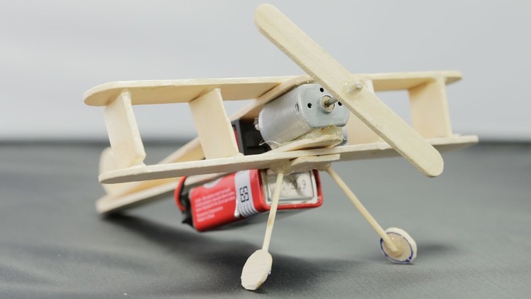How to Make A Plane With DC Motor   Toy Wooden Plane DIY