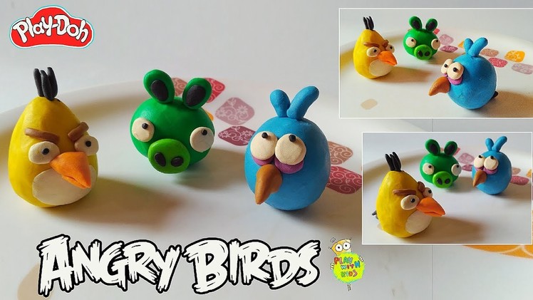 How to make a play doh angry birds toys, the blues, chuck, bomb