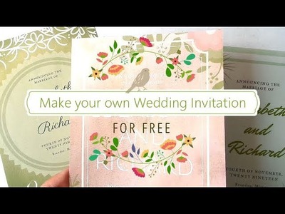 Make Your Own Wedding Invitation for FREE | 3 Design Ideas | DIY Wedding Invitations with Canva