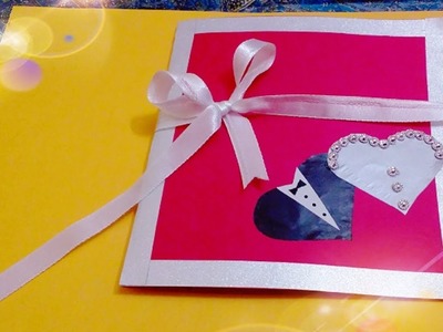 Making of Pretty Engagement.Wedding greeting cards - Part 1