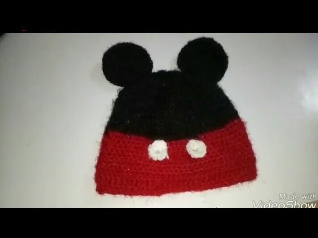 Mickey Mouse  cap for 1-3years old baby tutorial  in hindi