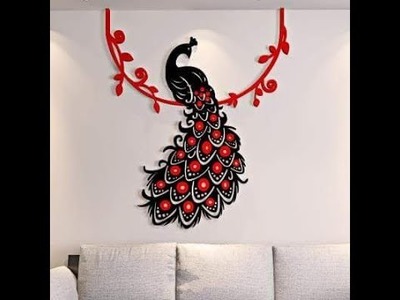 New 3D crystal Wall sticker,,  Peacock.