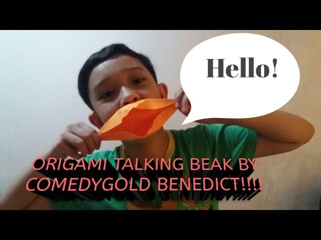 ORIGAMI DUCK BEAK ORIGINALLY BY COMEDYGOLD BENEDICT!