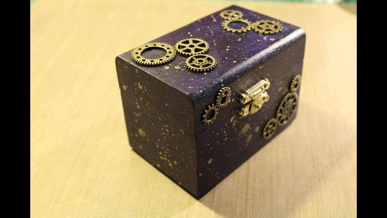 Starry Steampunk Wooden Gift Box