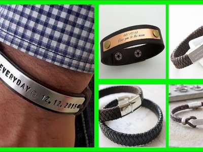 TOP 40 DIY Mens Bracelets Engraved | Personalized Bracelets | Mens Engraved Bracelets Leather