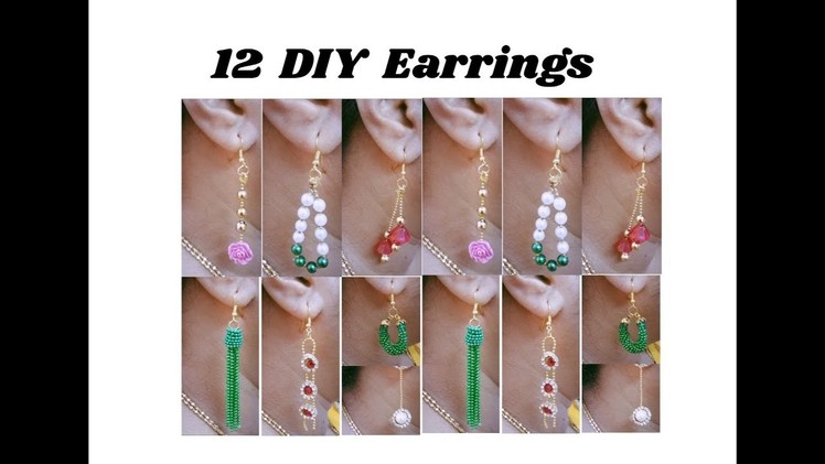 12 DIY designer earrings | Making with ball chain