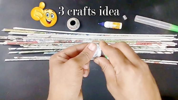 3 crafts idea with waste newspaper | best out of waste | newspaper craft ideas