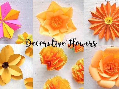 6 Flower Decor Ideas | DIY Paper Flower | Craft Videos