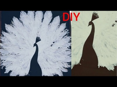 Best craft idea.DIY.Tissue paper craft.wall hanging  peacock.Cool idea you should know.c4u-31