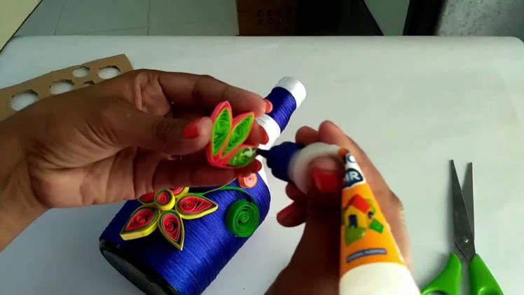Bottle Craft With Quilling Paper