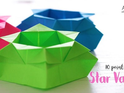 DIY 10-Point Star Vase | Paper Craft Ideas | Origami Instructions