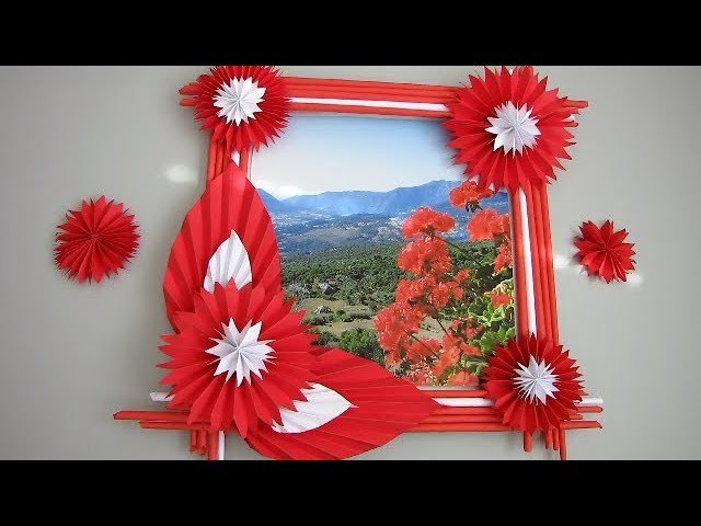 DIY: Easy Photo Frame Tutorial! !!! (Birthday Gift Idea. Room Decoration)Made With Color Paper!!!