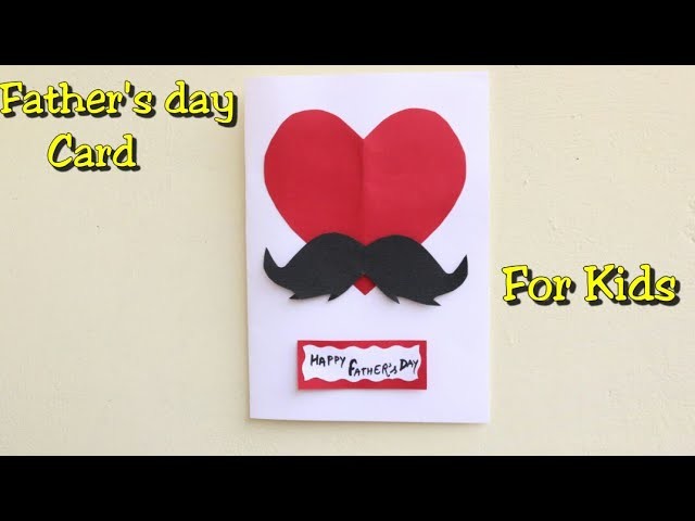 DIY Fathers day card ideas.Heart with Mustache Card.Making fathers day ...