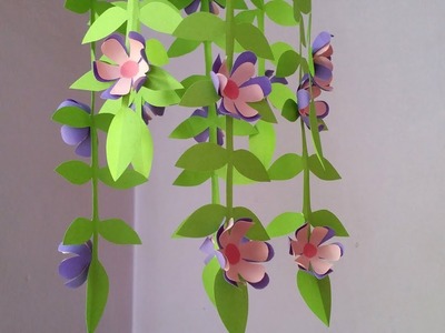 DIY: Home Decoration Idea!!! How to Make Beautiful Flower Wind chime!!!Easy Tutorial For Bigginers!!