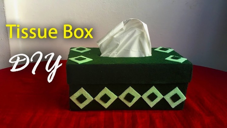 DIY How To Make Beautiful Tissue Box with Cardboard | کاردستی، ساخت جعبه ای دستمال کاغذی