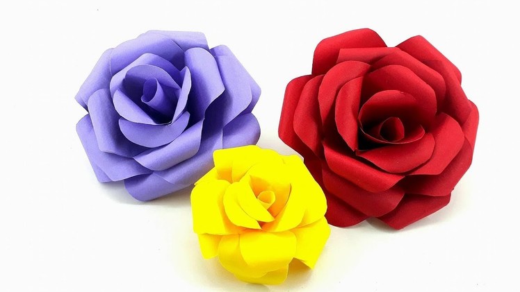 DIY - How to make paper Rose Flower (very easy) - Valentines Day