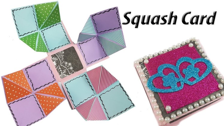 DIY Squash Card Tutorial | How to Make Squash Card for Scrapbook | JK Arts 1373