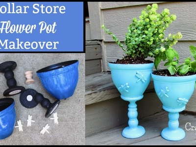 Dollar Store Flower Pot Makeover | DIY | Craft Klatch