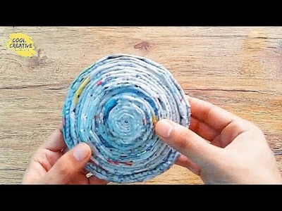 EASY Newspaper crafts - How to make newspaper bowl - art and craft | cool and creative