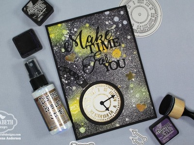 Galaxy Father's Day Card with Distress Resist and Elizabeth Craft Designs