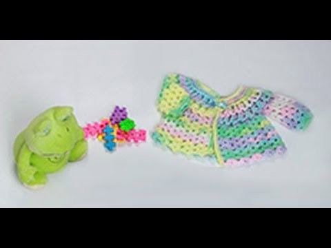 HOW TO CROCHET A BABY "POLET" JACKET - EASY AND FAST - BY LAURA CEPEDA