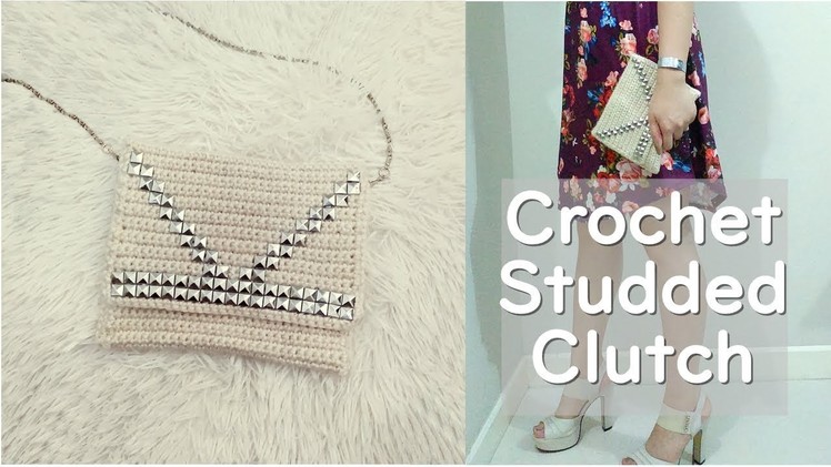 How to Crochet Studded Clutch Bag