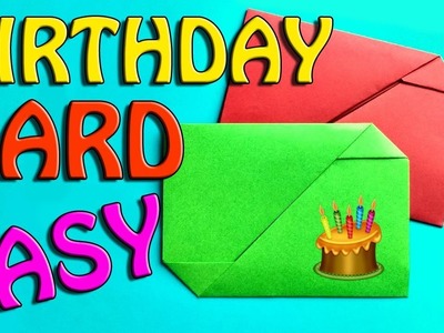 How To Make An Envelope Origami For Kids. Easy Paper Craft For Beginners. Gift Card For Birthday