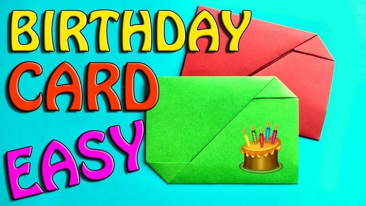 How To Make An Envelope Origami For Kids. Easy Paper Craft For Beginners. Gift Card For Birthday