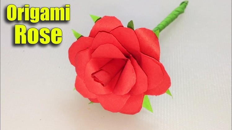 How to Make an Origami Rose Flower Tutorial DIY at Home