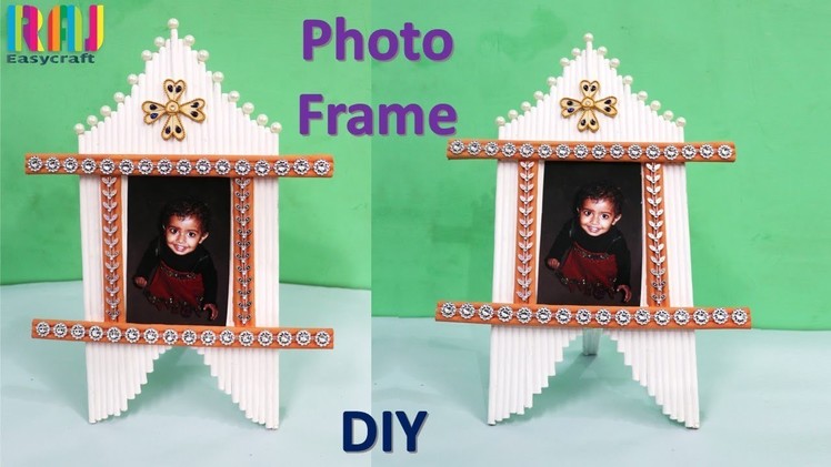 How to make Photo Frame || Newspaper craft and art  || raj easy craft