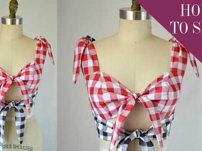 How To Sew a Double Tie knot Crop Top