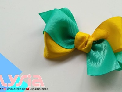 Laço Simple Two Tone ???? Ribbon Bow ???? DIY by Elysia Handmade