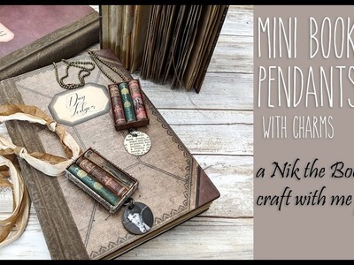 Miniature Bookcase Pendants - a Booksmith Craft with Me project!