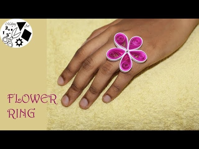 Paper Flower Ring - Easy Paper Crafts- Paper Flower Tutorial- DIY easy