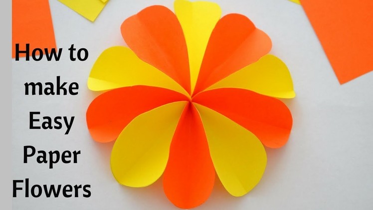 Simple Paper Flower | Paper Craft | How to make flowers | Craftsbyanu