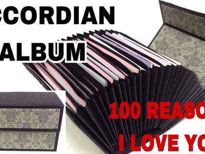 ACCORDION ALBUM BOX | 100 REASONS I LOVE. LIKE YOU | FILE FOLDER SCRAPBOOK | DIY CRAFT - Post 67