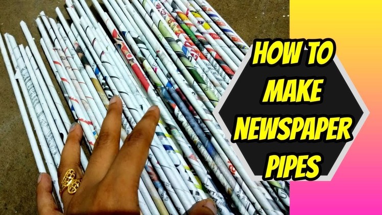Basic Newspaper Craft Tutorial || DIY Newspaper pipes