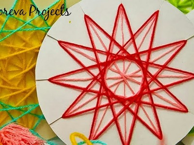 Beautiful String Art |  Wall Decor | DIY Yarn Stars | Kids Crafts | String Art Ideas
