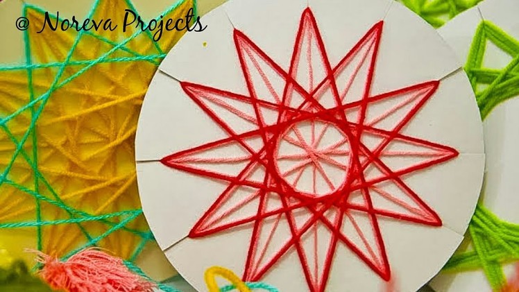 Beautiful String Art |  Wall Decor | DIY Yarn Stars | Kids Crafts | String Art Ideas