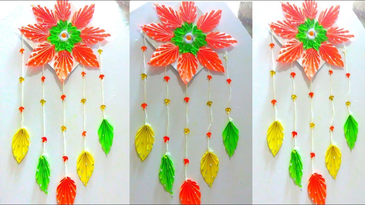  Beautiful  wall  hanging  paper  leafs craft wonderful wall  